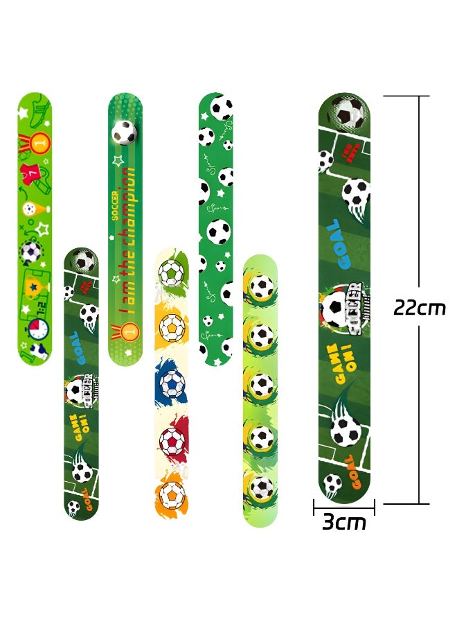 44 PCS Soccer Party Favors with Soccer Gift Bags, Soccer Slap Bracelet, Soccer Temporary Tattoos and  Soccer Keychains for Party Goodie Bag Fillers Soccer Party Decor - Image 4